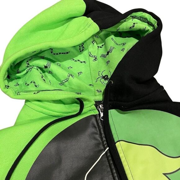 Nightmare Before Christmas Oogie Boogie Split Zip-Up Hoodie Men’s XS - Picture 3 of 6